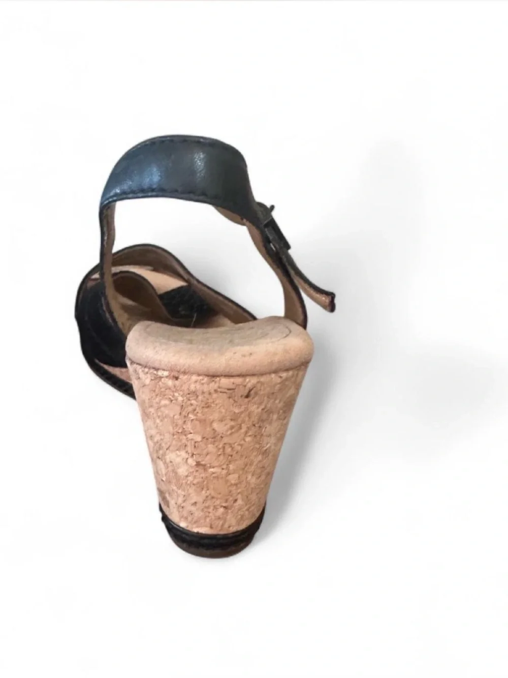 Clarks Black Crisscross Snake-Embossed Leather Sandal - Picture 4 of 7